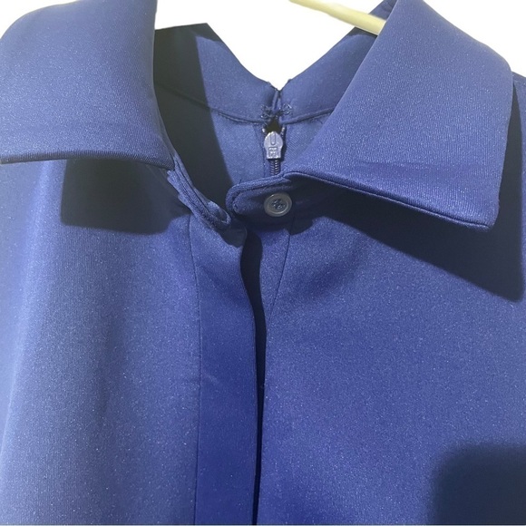 𝅺mark Badgley & James Mischka Royal Blue Asymmetrical Sleeveless Dress - Picture 5 of 12